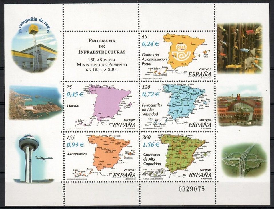 Znaczek Hiszpania 2001 Mi bl 103 Czyste **