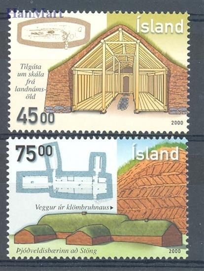 Znaczek Islandia 2000 Mi 965-966 Czyste **