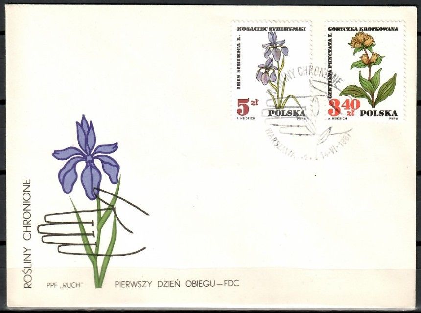 Znaczek Polska 1967 Mi 1772+1774 Fi 1625,1627 FDC