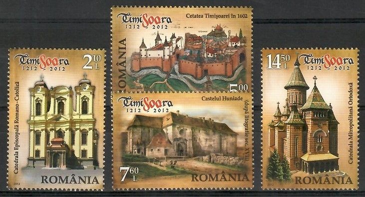 Znaczek Rumunia 2012 Mi 6613-6616 Czyste **