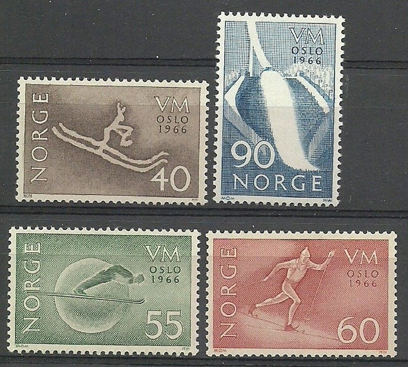 Znaczek Norwegia 1966 Mi 537-540 Czyste **