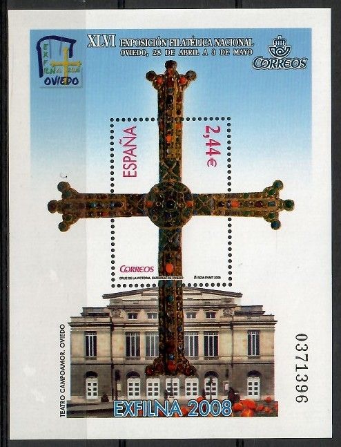 Znaczek Hiszpania 2008 Mi bl 167 Czyste **