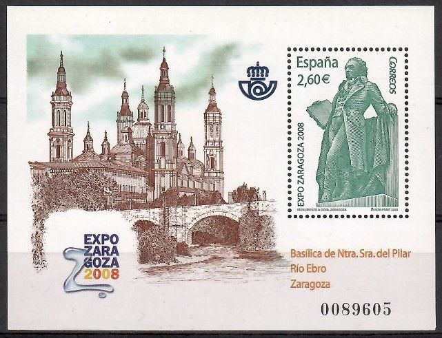 Znaczek Hiszpania 2008 Mi bl 169 Czyste **