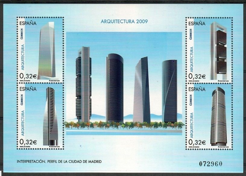 Znaczek Hiszpania 2009 Mi bl 186 Czyste **