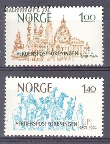 Znaczek Norwegia 1974 Mi 691-692 Czyste **