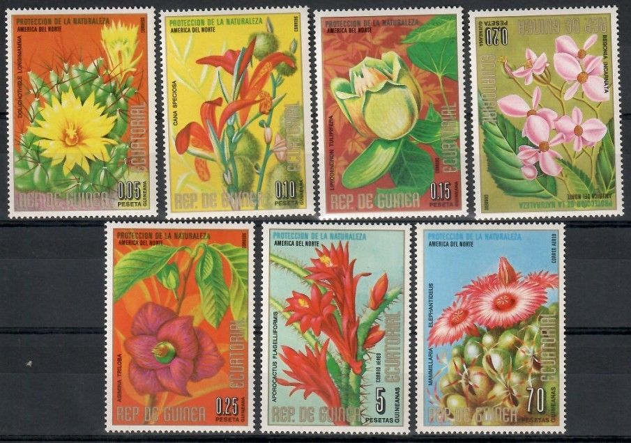 Znaczek Gwinea Równikowa 1974 Mi 421-427 Czyste **