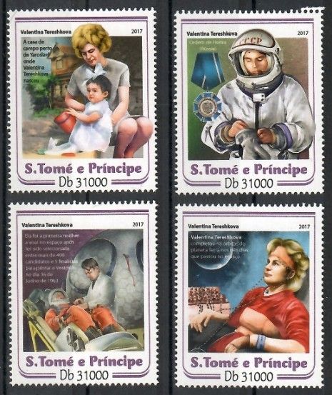 Znaczek Wyspy Św. Tomasza i Książęca 2017 Mi 7208-7211 Czyste **
