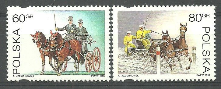 Znaczek Polska 1995 Mi 3553-3554 Fi 3405-3406 Czyste **