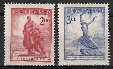 Znaczek Czechosłowacja 1952 Mi 766-767 Czyste **