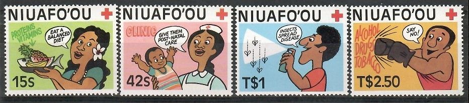 Znaczek Niuafo'ou 1987 Mi 90-93 Czyste **