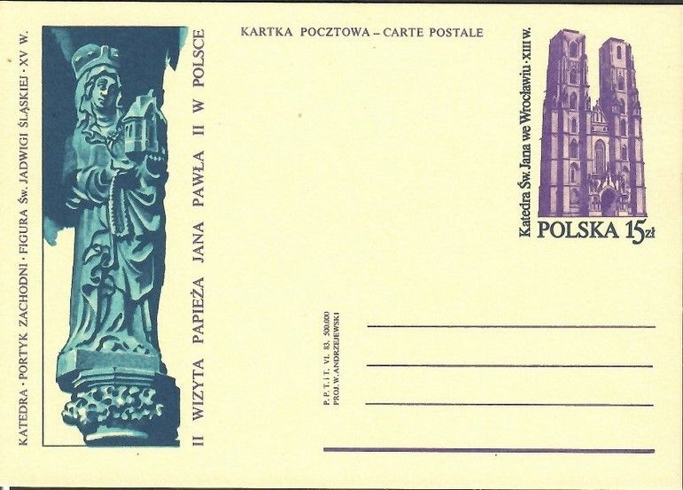 Znaczek Polska 1983 Fi Cp 836 Całostka pocztowa