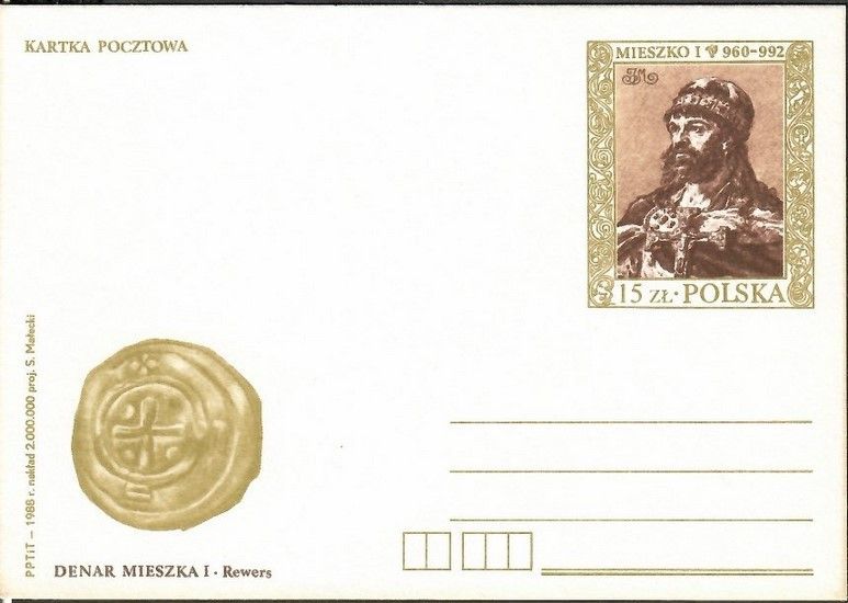 Znaczek Polska 1988 Fi Cp 975 Całostka pocztowa