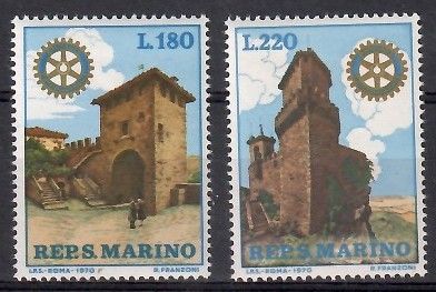 Znaczek San Marino 1970 Mi 957-958 Czyste **