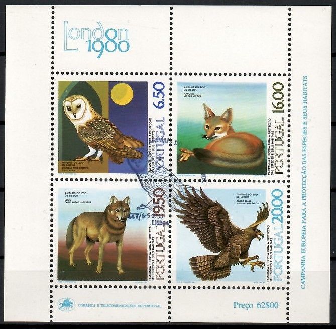 Znaczek Portugalia 1980 Mi abo bl 30 Stemplowane
