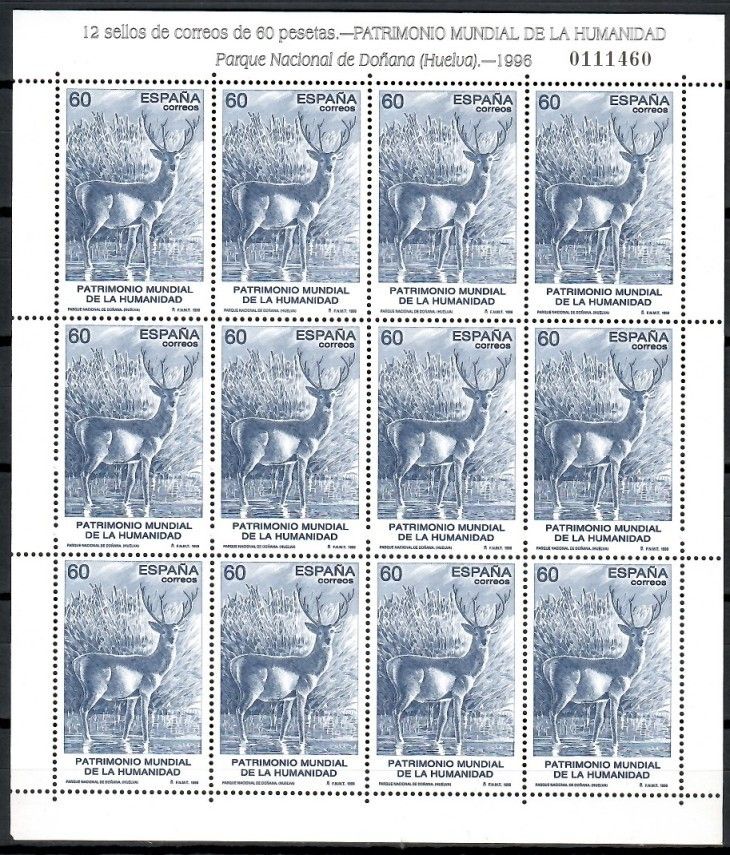 Znaczek Hiszpania 1996 Mi ark 3301 Czyste **