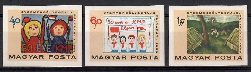 Znaczek Węgry 1968 Mi 2460-2462B Czyste **
