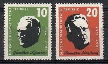 Znaczek NRD / DDR 1957 Mi 604-605 Czyste **