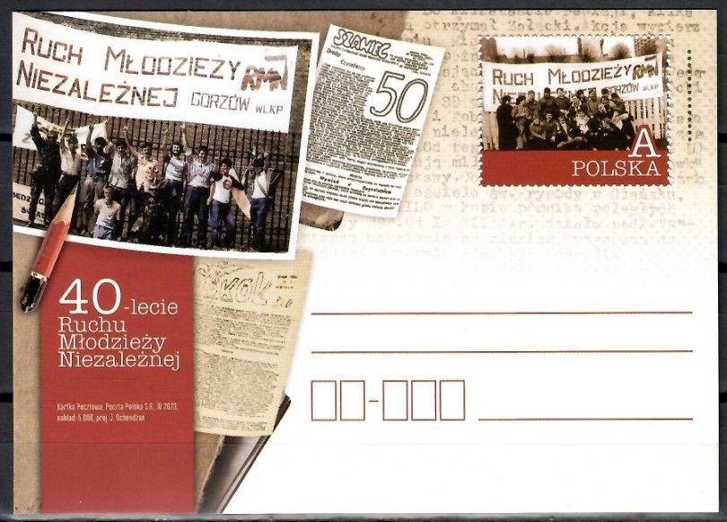 Znaczek Polska 2023 Fi Cp 2000 Całostka pocztowa