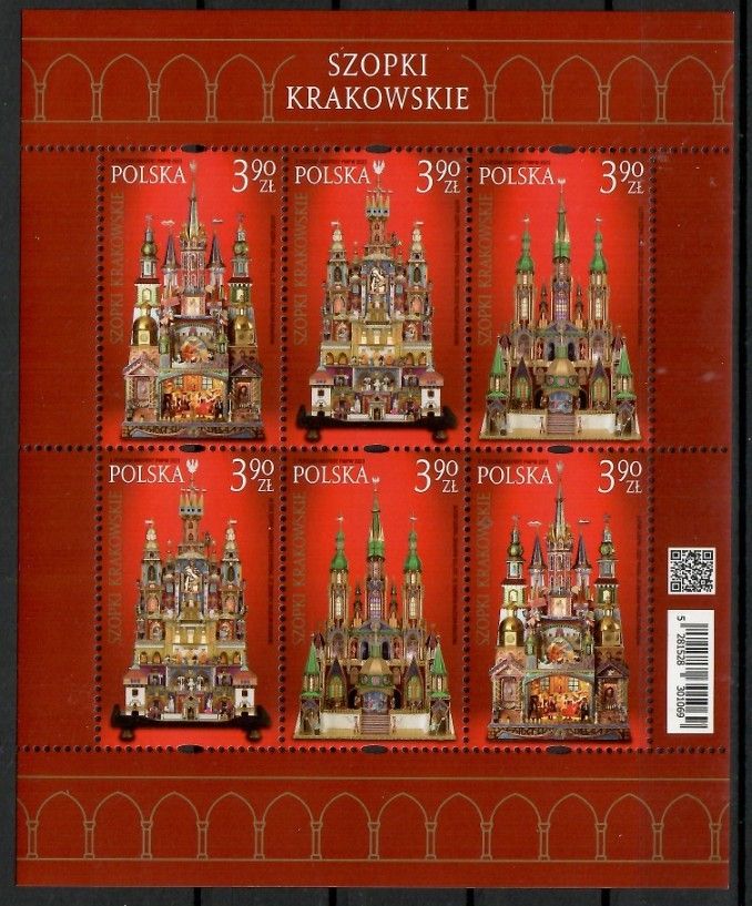 Znaczek Polska 2023 Mi ark 5431-5433 Fi ark 5281-5283 Czyste **