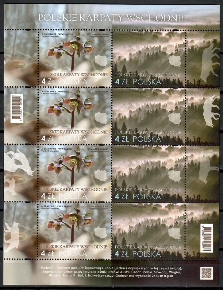 Znaczek Polska 2023 Mi ark 5463-5464 Fi ark 5313-5314 Czyste **