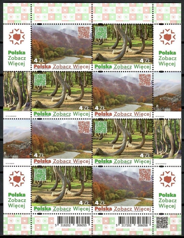 Znaczek Polska 2023 Mi ark 5467-5468 Fi ark 5317-5318 Czyste **