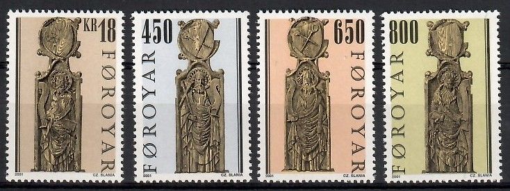Znaczek Wyspy Owcze 2001 Mi 387-390 Czyste **