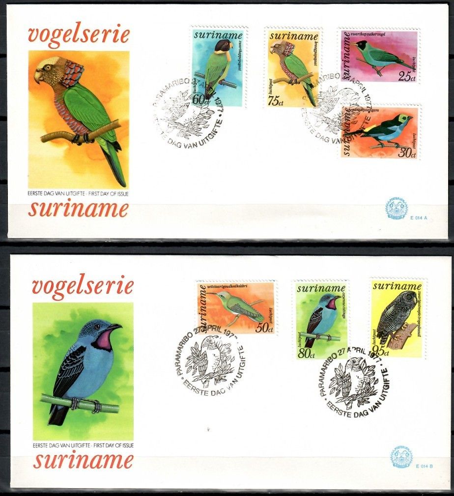 Znaczek Surinam 1977 Mi 764-770 FDC