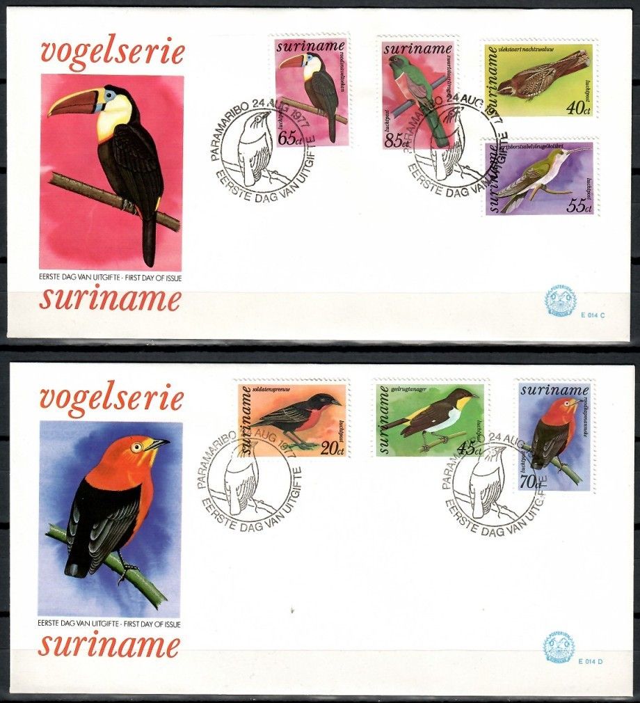Znaczek Surinam 1977 Mi 781-787 FDC