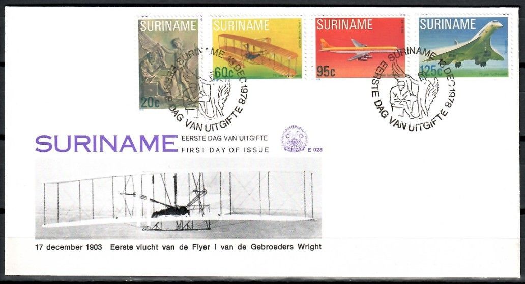 Znaczek Surinam 1978 Mi 849-852 FDC