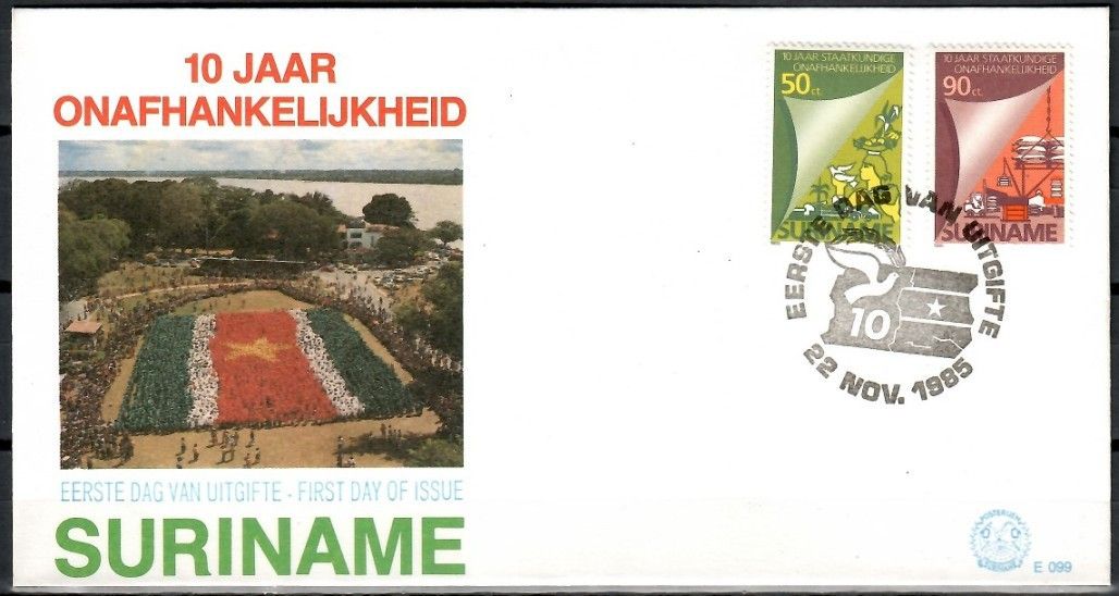 Znaczek Surinam 1985 Mi 1163-1164 FDC