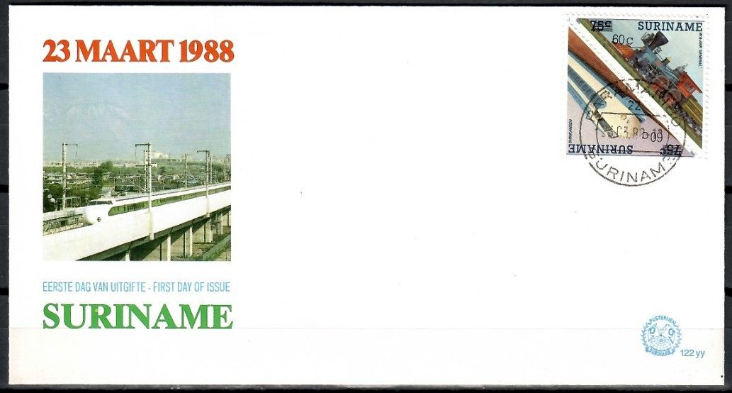 Znaczek Surinam 1988 Mi 1258-1259 FDC