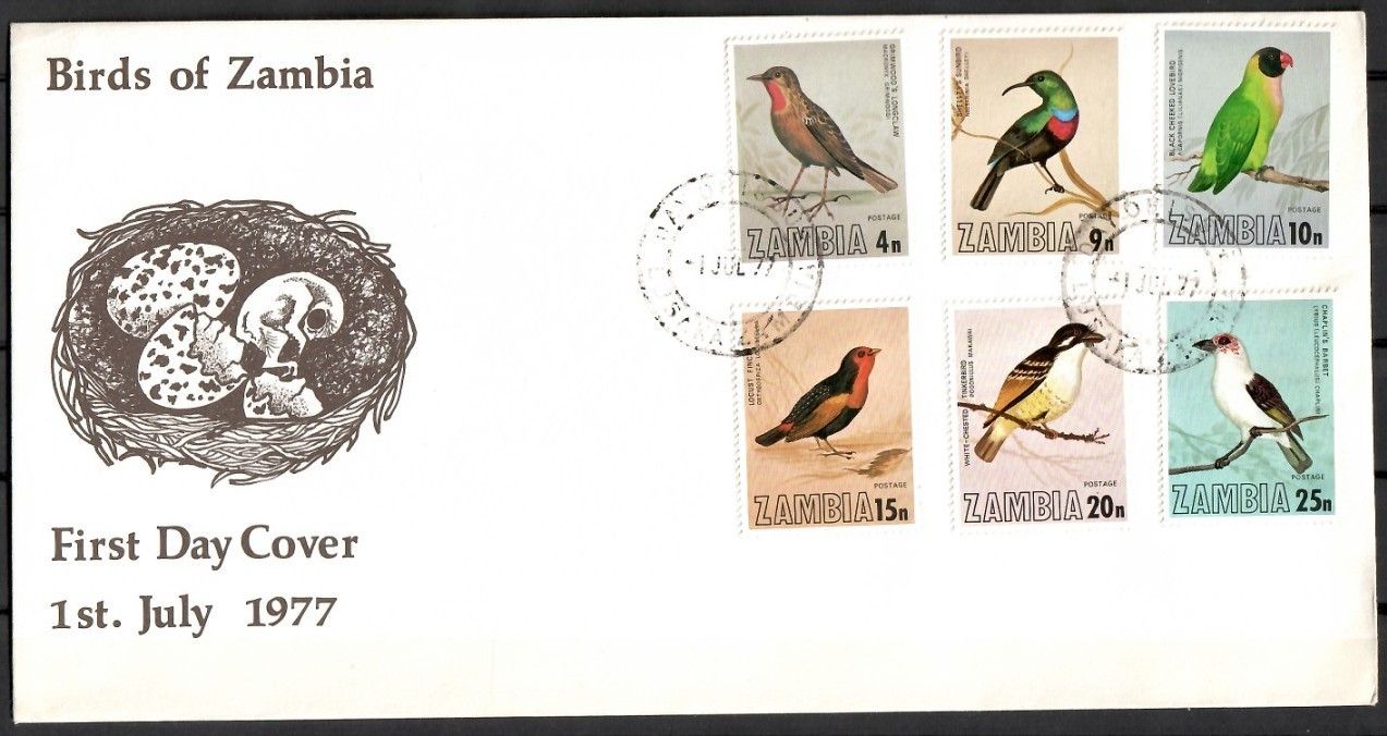 Znaczek Zambia 1977 Mi 180-185 FDC