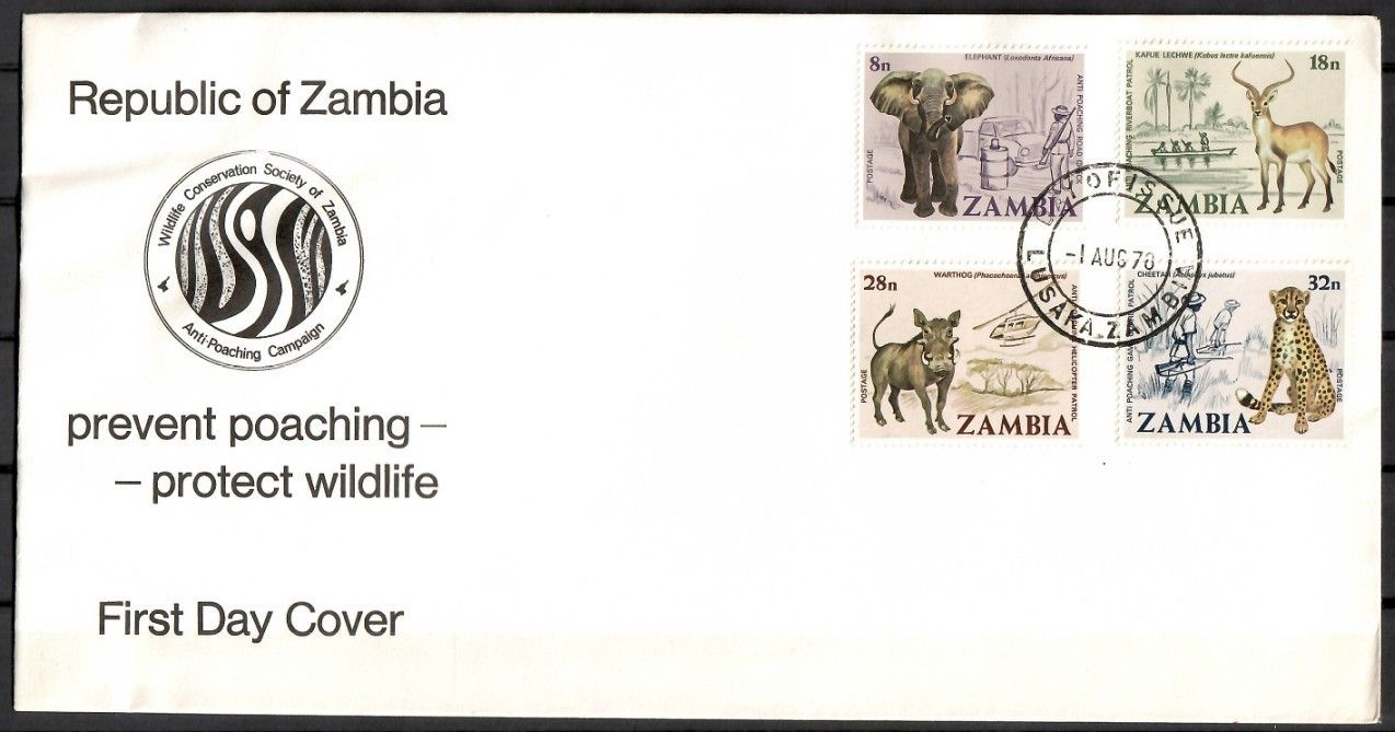 Znaczek Zambia 1978 Mi 193-196 FDC