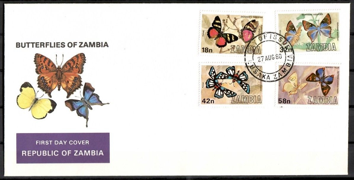 Znaczek Zambia 1980 Mi 229-232 FDC