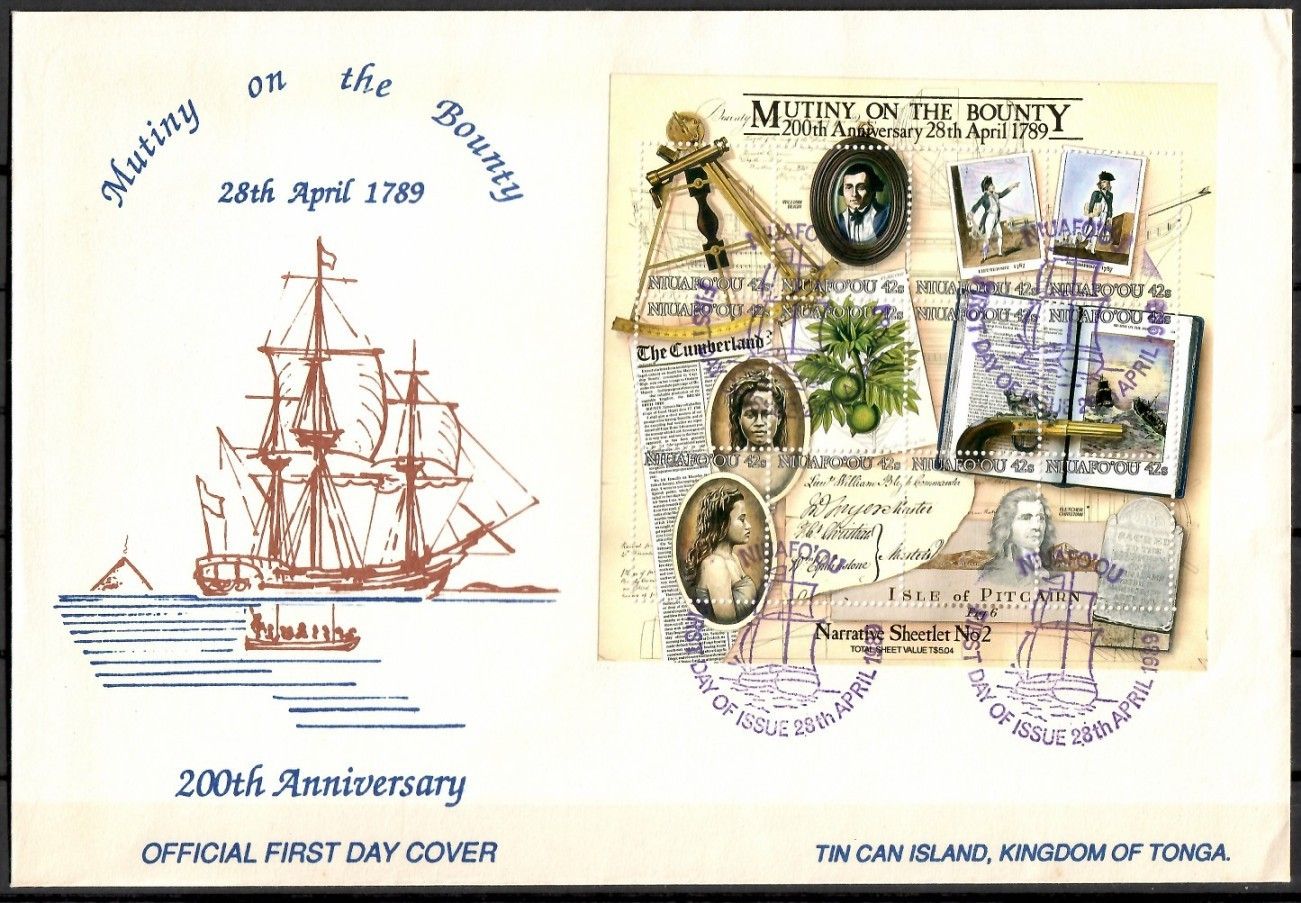 Znaczek Niuafo'ou 1989 Mi bl 7 FDC