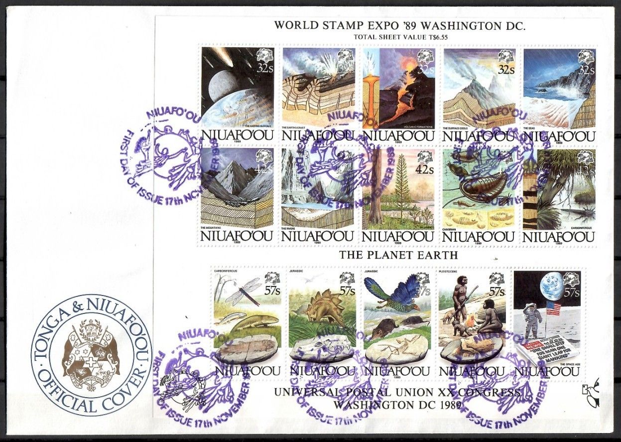 Znaczek Niuafo'ou 1989 Mi bl 8 FDC