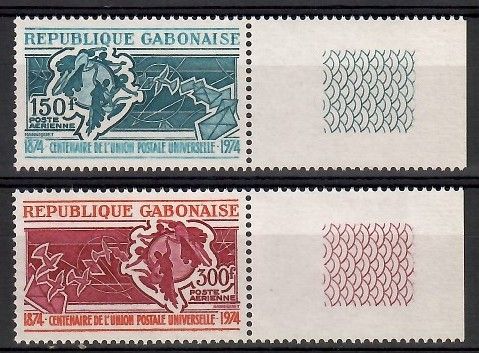 Znaczek Gabon 1974 Mi 537-538 Czyste **