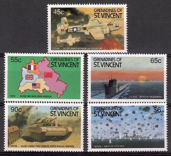 Znaczek Grenadines of St Vincent 1990 Mi 692-695+698 Czyste **