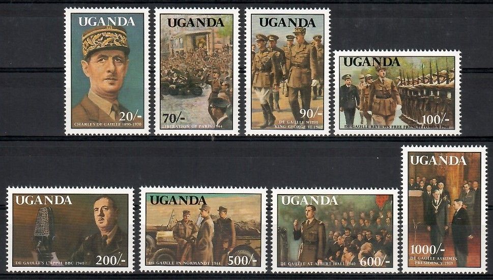 Znaczek Uganda 1991 Mi 940-947 Czyste **