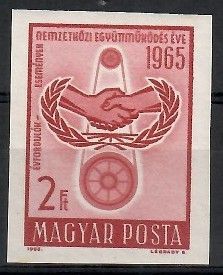 Znaczek Węgry 1965 Mi 2136B Z podlepką *