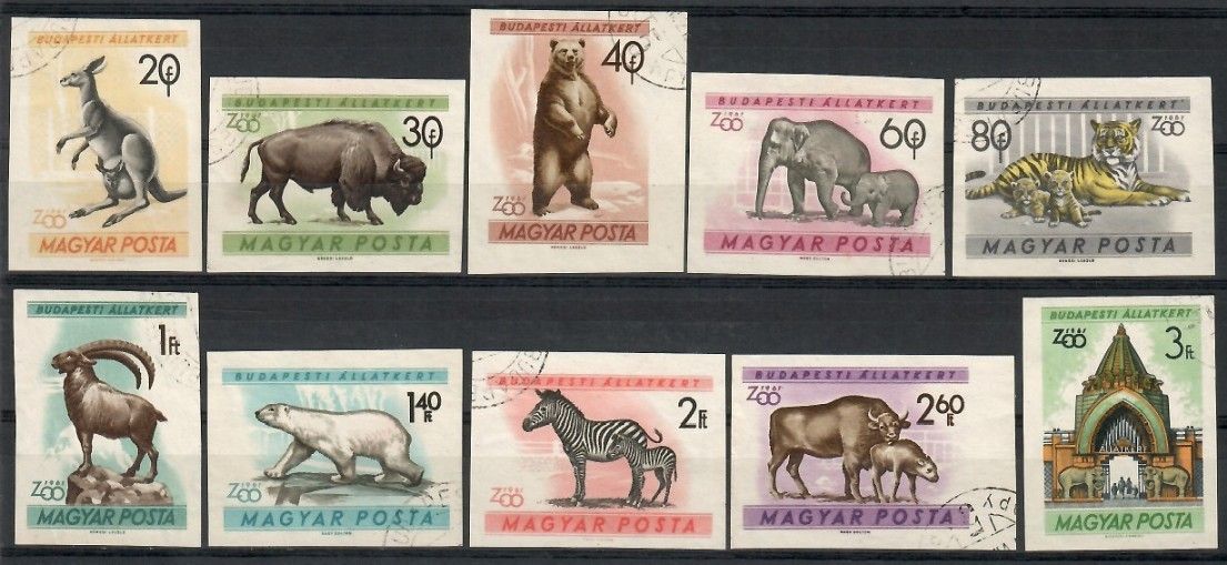 Znaczek Węgry 1961 Mi 1727-1736 Stemplowane