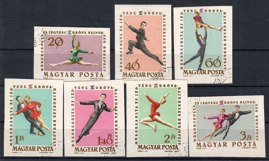 Znaczek Węgry 1963 Mi 1898-1904B Stemplowane