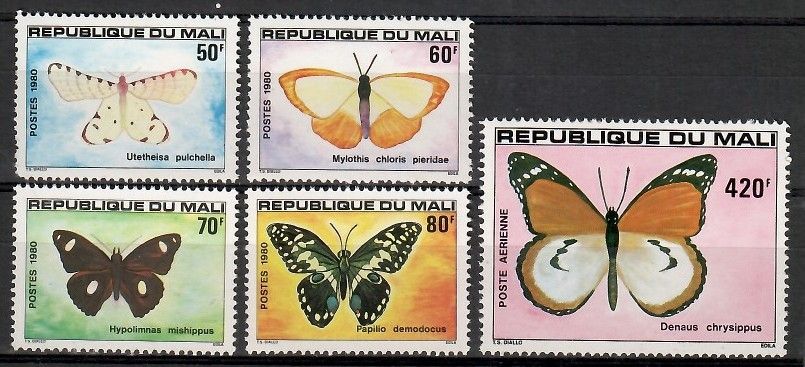 Znaczek Mali 1980 Mi 802-806 Czyste **