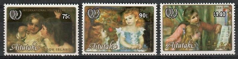 Znaczek Aitutaki 1985 Mi 564-566 Czyste **