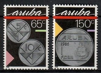 Znaczek Aruba 1988 Mi 42-43 Czyste **