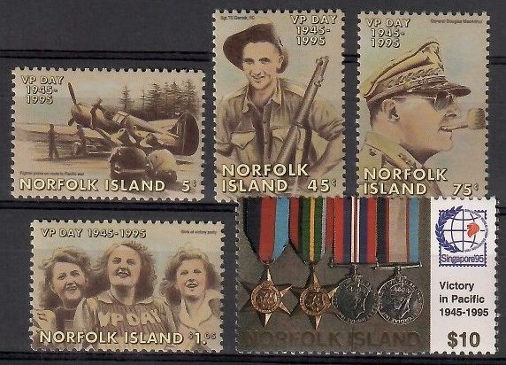Znaczek Norfolk 1995 Mi 593-597 Czyste **