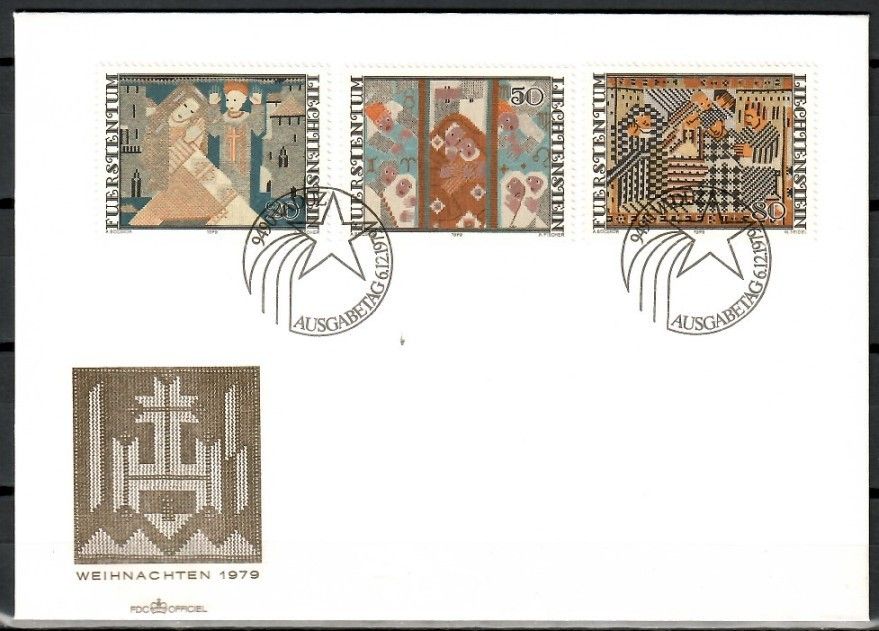 Znaczek Liechtenstein 1980 Mi 738-740 FDC