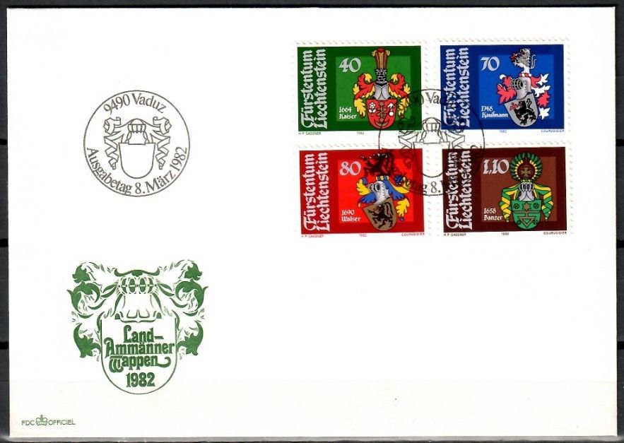Znaczek Liechtenstein 1981 Mi 766-769 FDC
