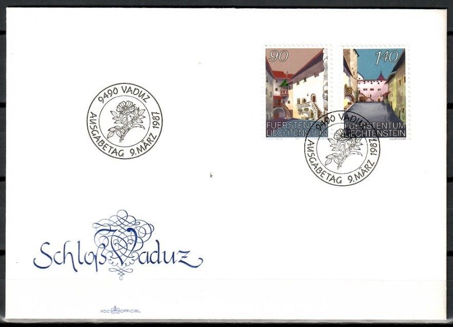 Znaczek Liechtenstein 1987 Mi 919-920 FDC