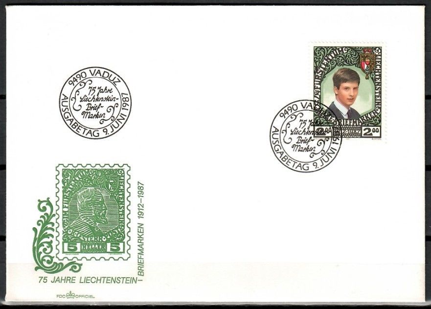 Znaczek Liechtenstein 1987 Mi 921 FDC